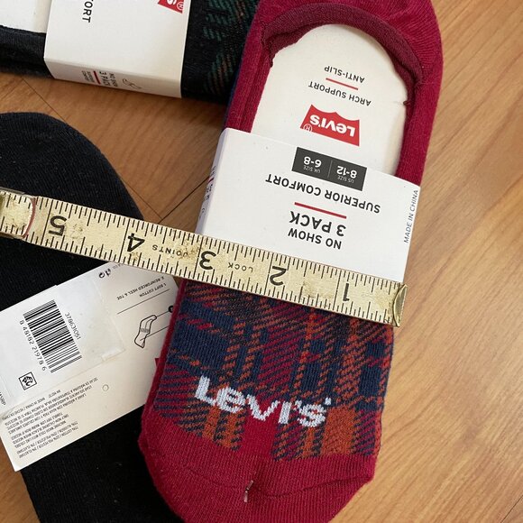 3 PACKS included. SIZE 8-12 Levi's NO SHOW 3 Pair Superior Comfort Socks! - Picture 5 of 5